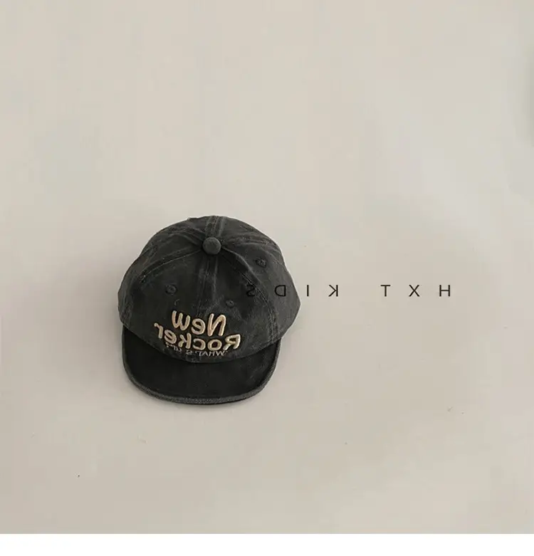 Baby Black Embroidered Cap 2025 Spring Autumn — feature 8