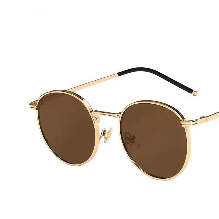 Metal Round Sunglasses for Women K-Style Trendy