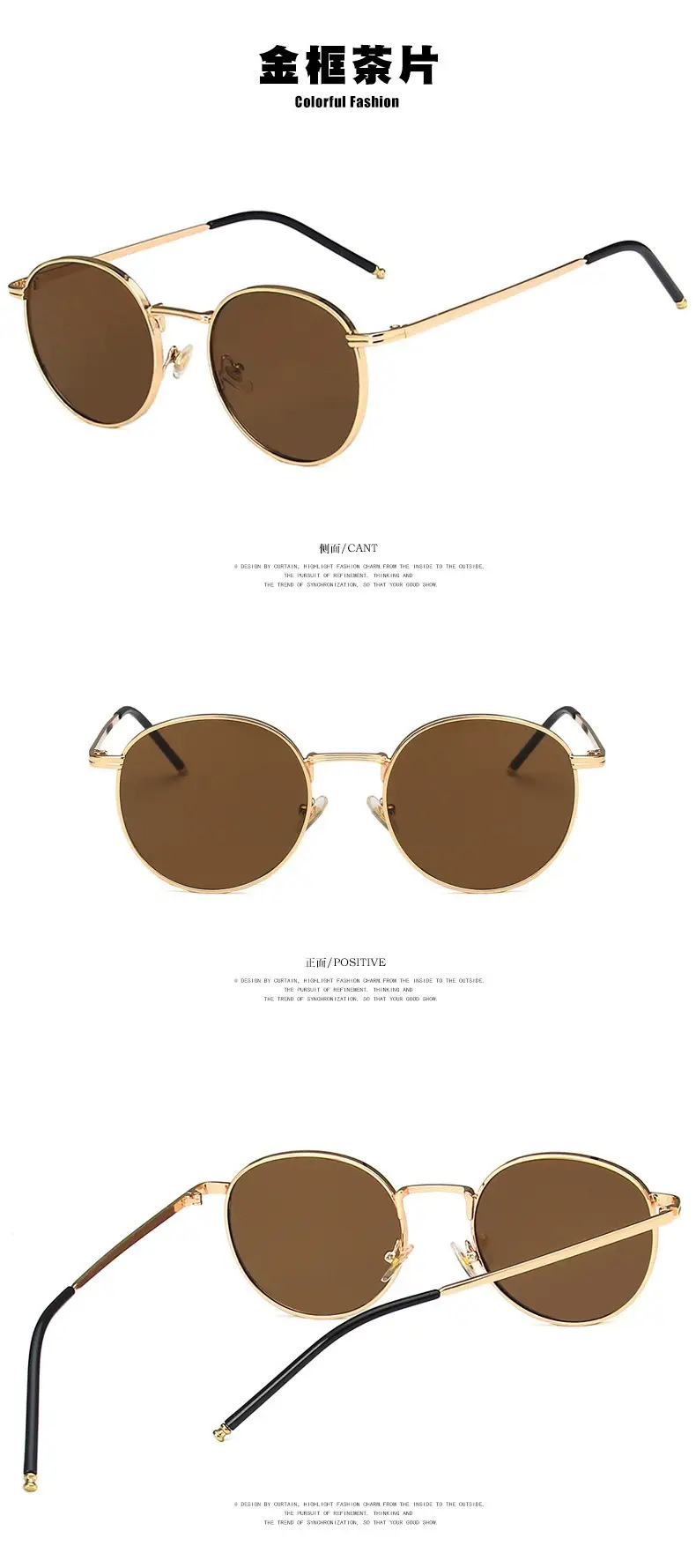 Metal Round Sunglasses for Women K-Style Trendy — feature 13