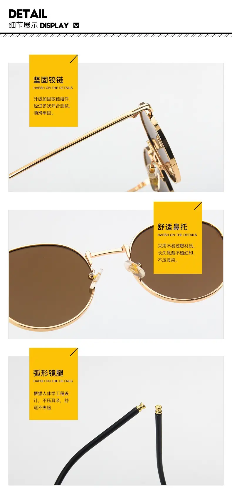Metal Round Sunglasses for Women K-Style Trendy — feature 18