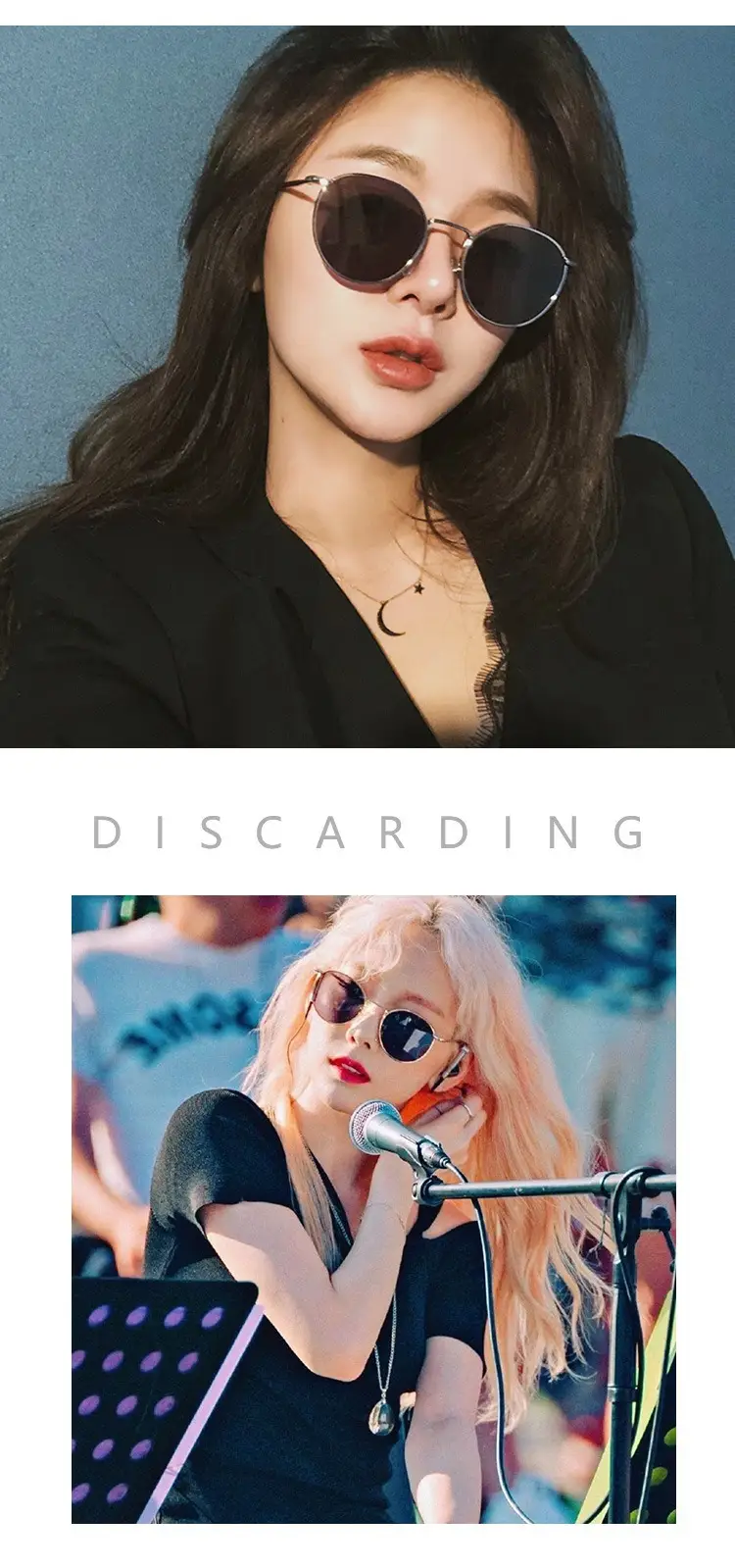 Metal Round Sunglasses for Women K-Style Trendy — feature 22