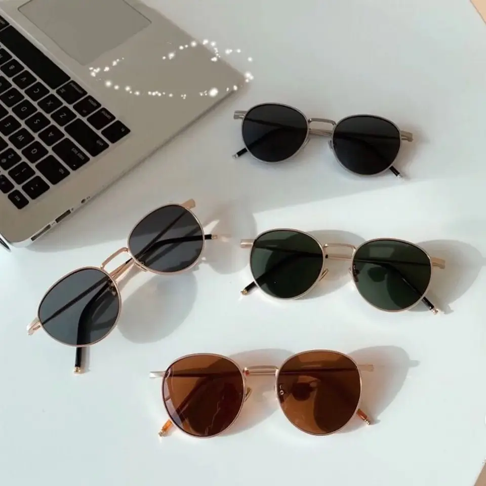 Metal Round Sunglasses for Women K-Style Trendy — feature 9