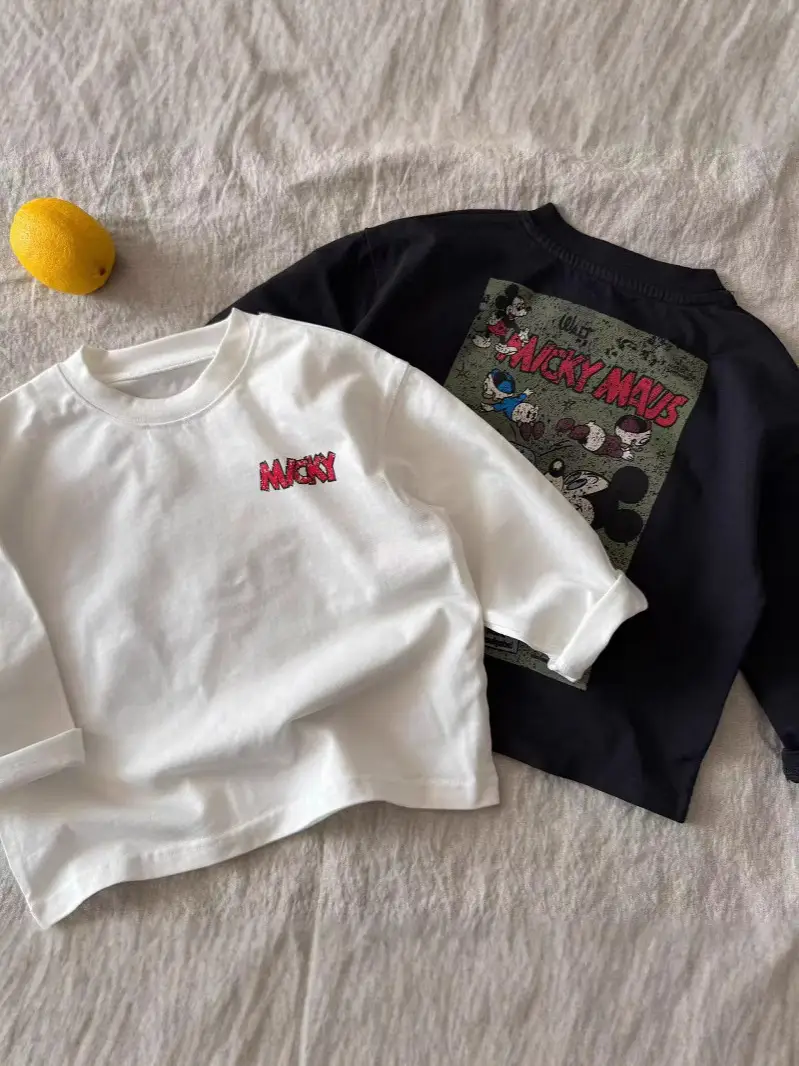 Children's Printed T-Shirt White Vintage Casual 2026 - Image 7