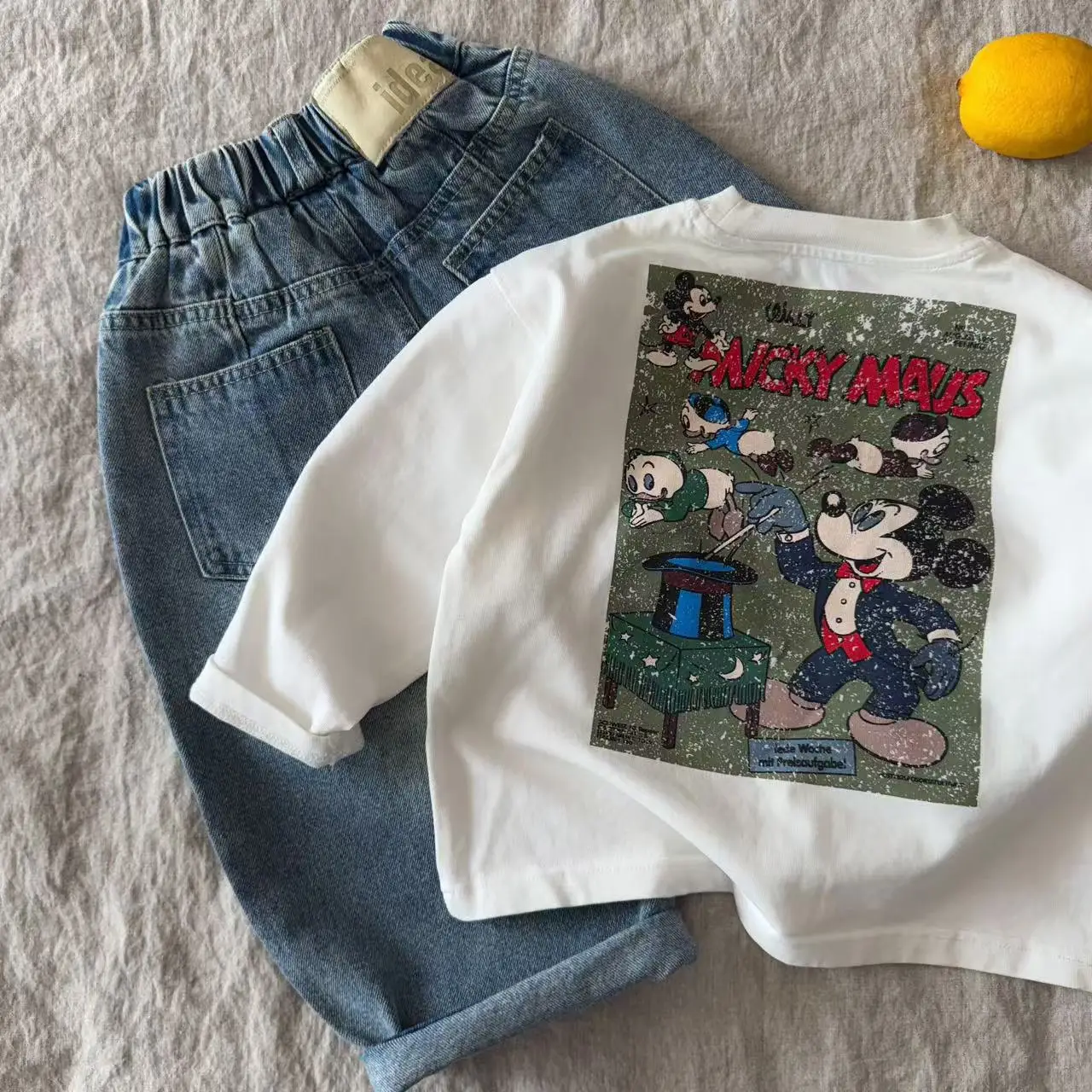 Children's Printed T-Shirt White Vintage Casual 2026 — feature 4