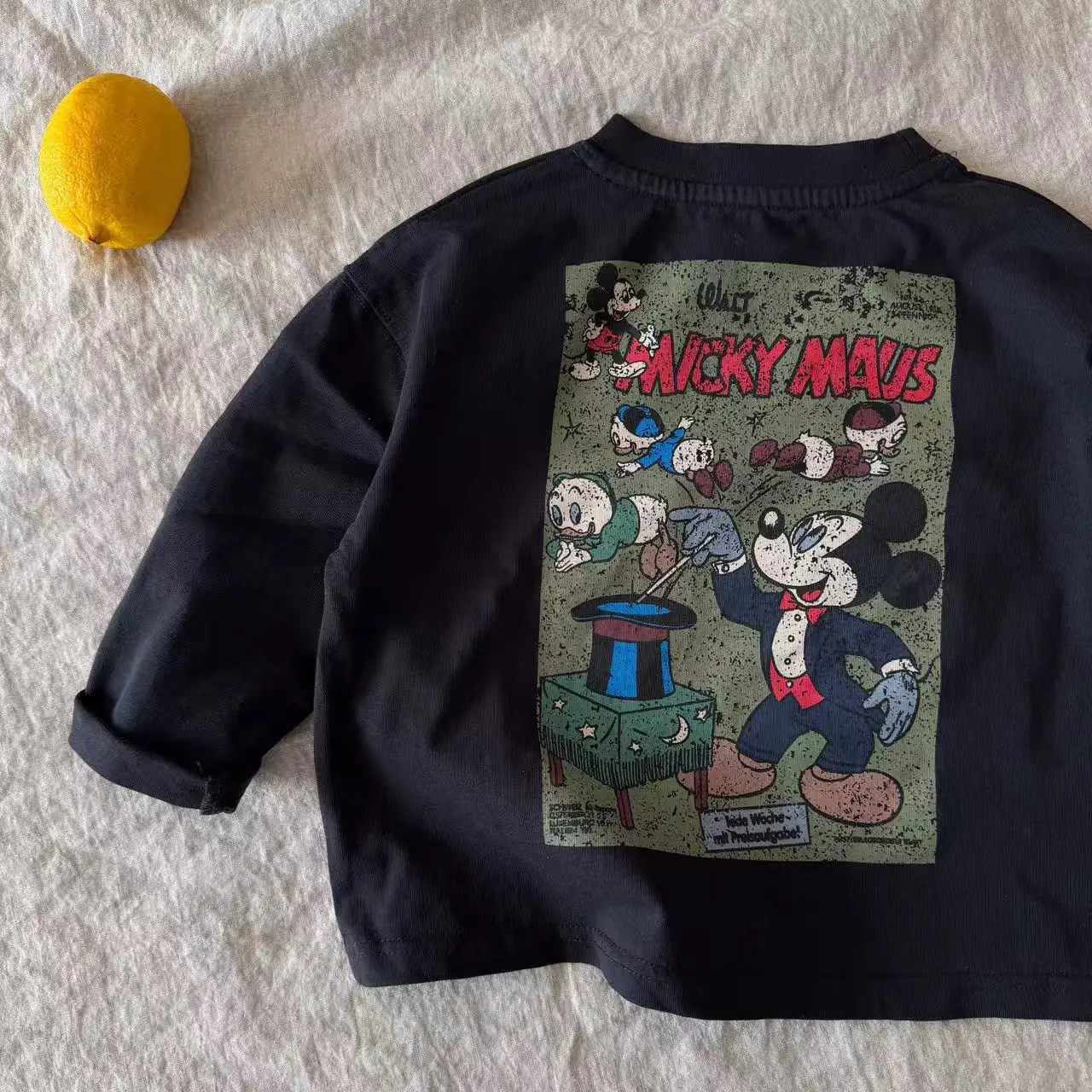 Children's Printed T-Shirt White Vintage Casual 2026 — feature 8