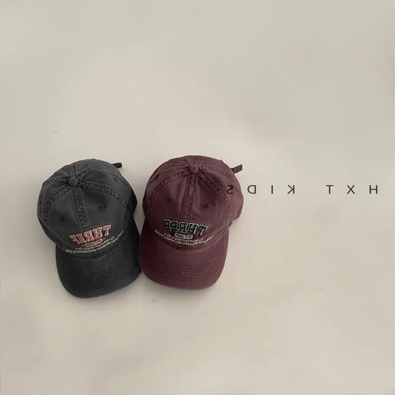 Children's Pink Cap Red Embroidery Spring Autumn - Image 12