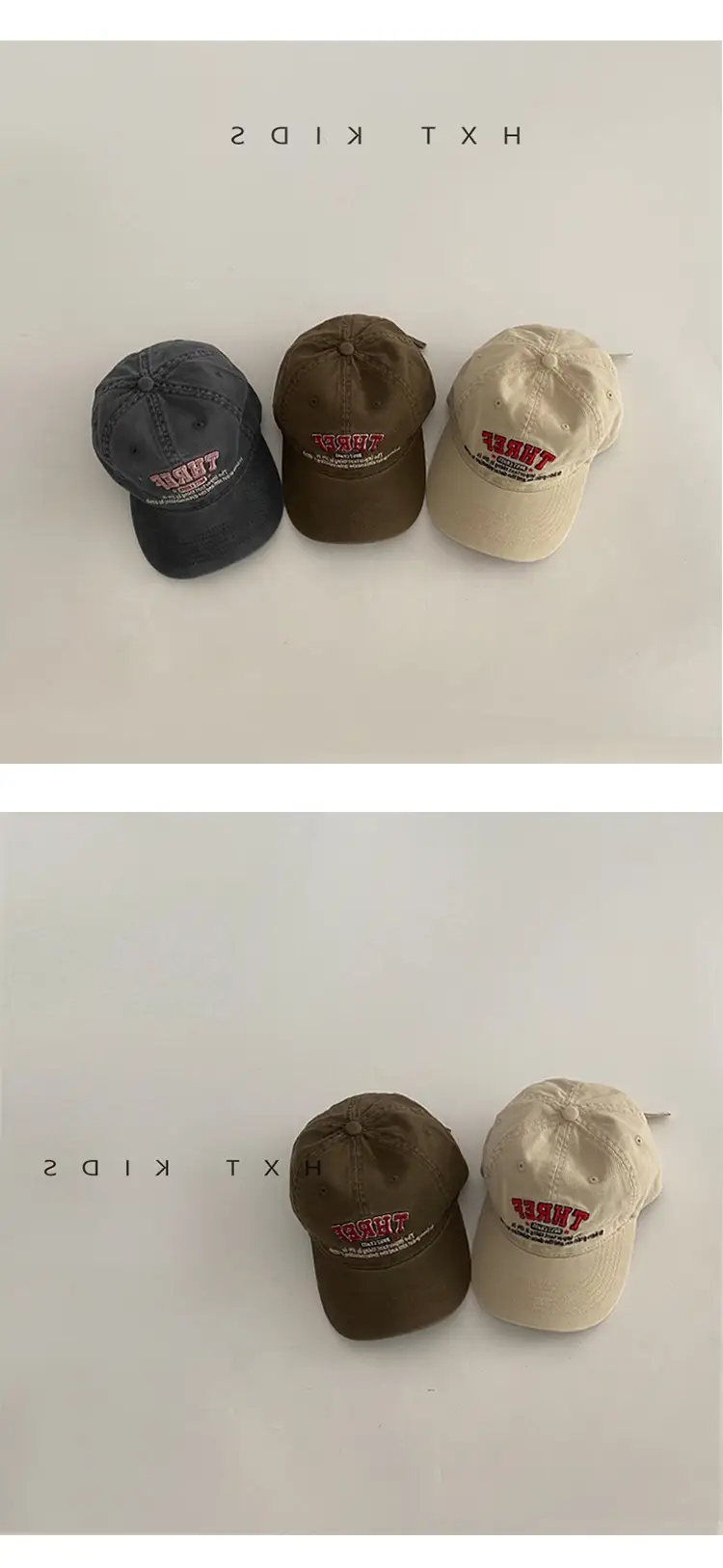 Children's Pink Cap Red Embroidery Spring Autumn — feature 1