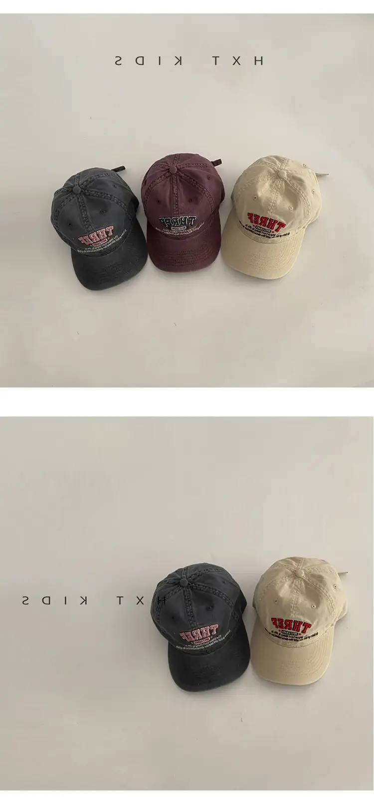Children's Pink Cap Red Embroidery Spring Autumn — feature 3