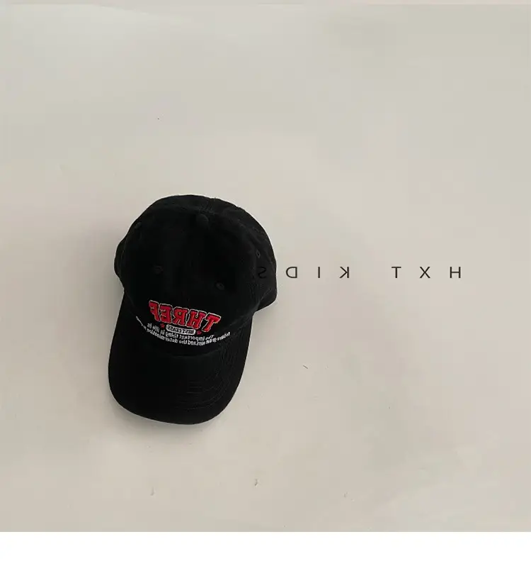 Children's Pink Cap Red Embroidery Spring Autumn — feature 9