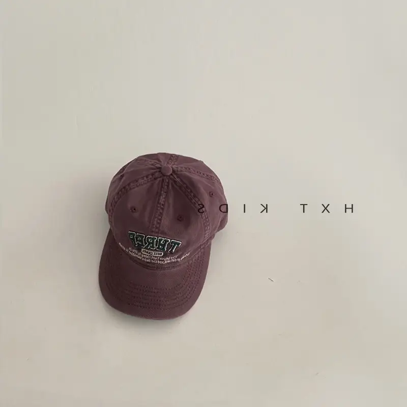 Children's Pink Cap Red Embroidery Spring Autumn - Image 5