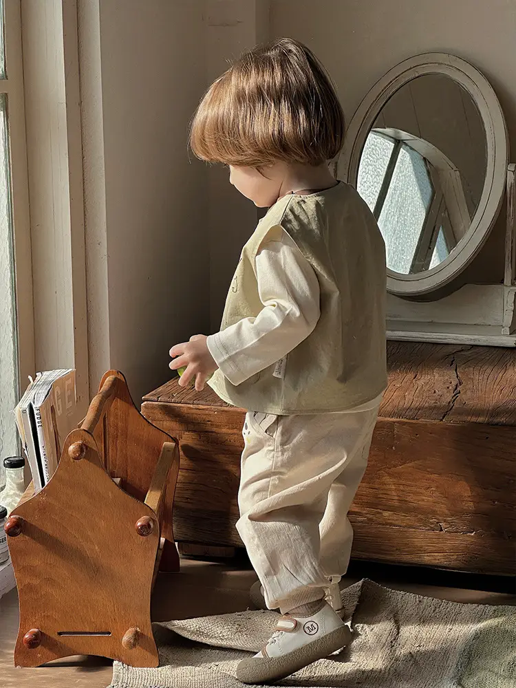 Boys Outfit 2026 Autumn Baby Cardigan Vest Three-Piece Set - Image 6