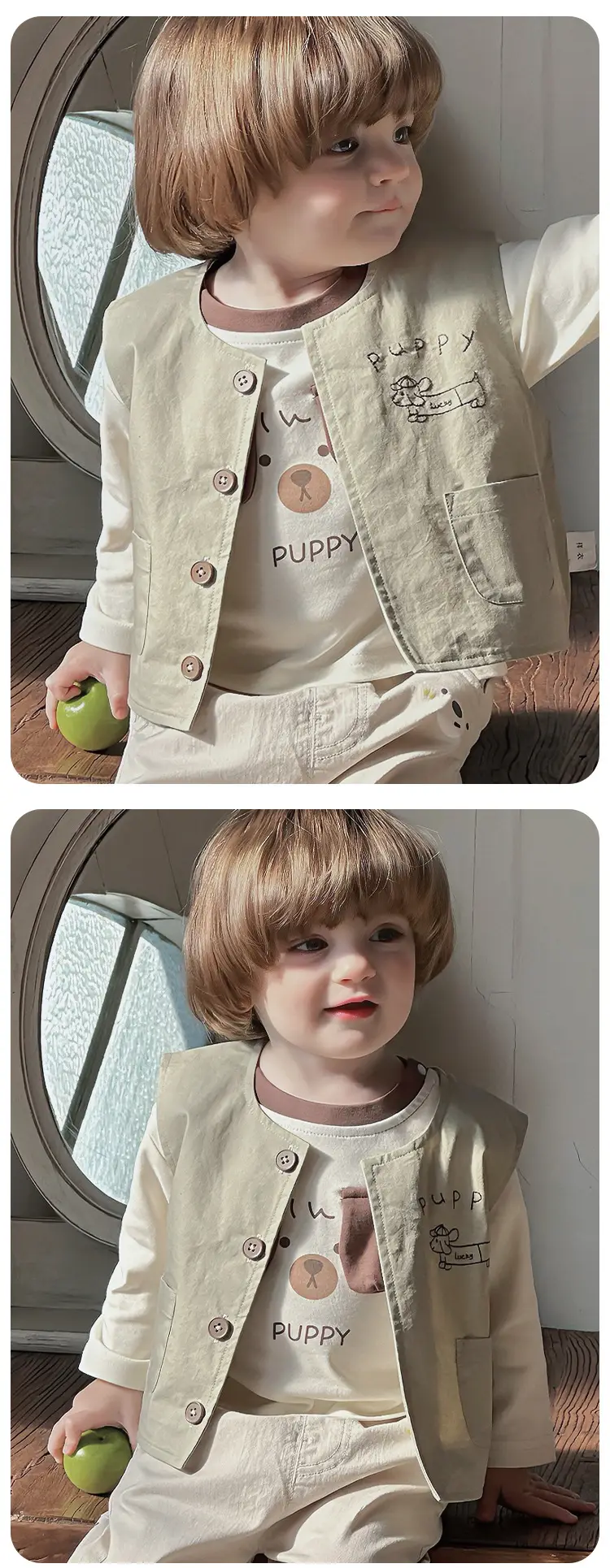 Boys Outfit 2026 Autumn Baby Cardigan Vest Three-Piece Set — feature 11
