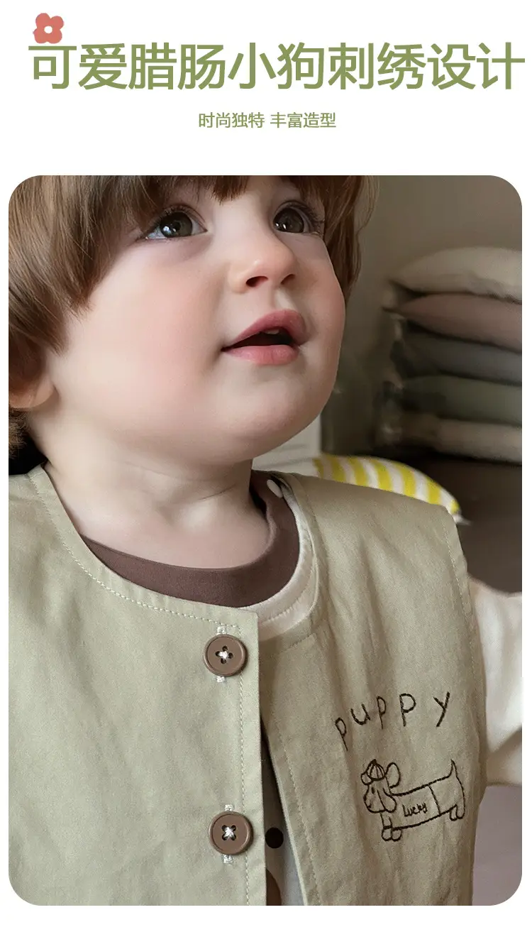 Boys Outfit 2026 Autumn Baby Cardigan Vest Three-Piece Set — feature 4