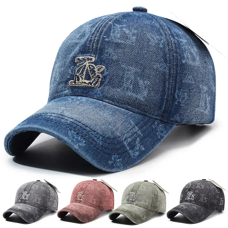 Denim Baseball Cap Sports Sun Protection All Colors - Image 6