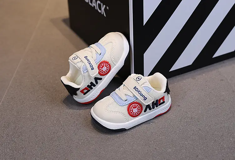 Boys Sneakers White Blue Mesh Non-Slip Toddler Shoes — feature 5