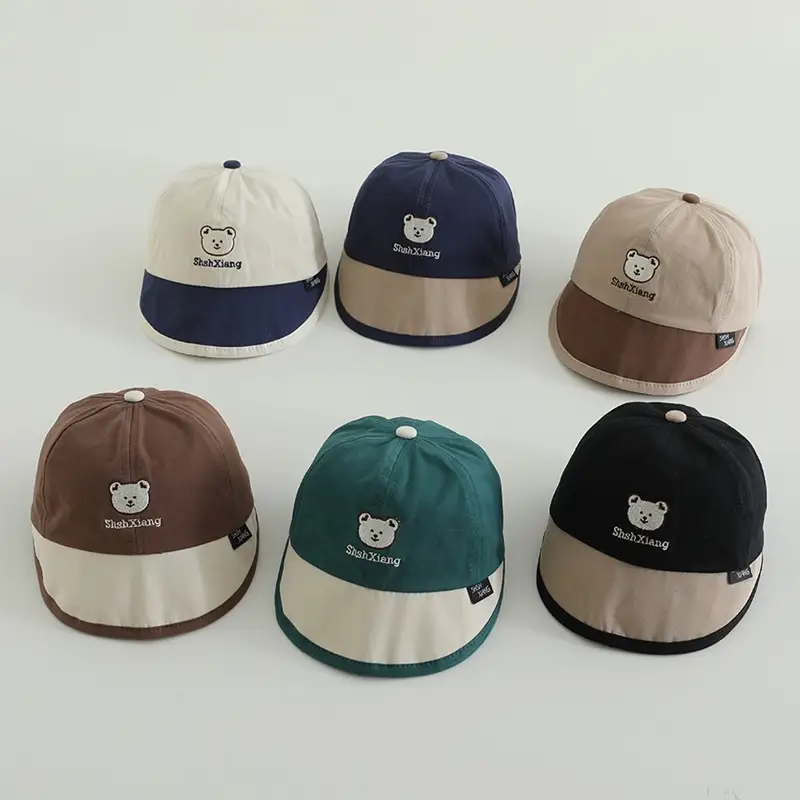 Baby Beanies Spring Autumn Bear Sun Hat Big Brim Cap - Image 13