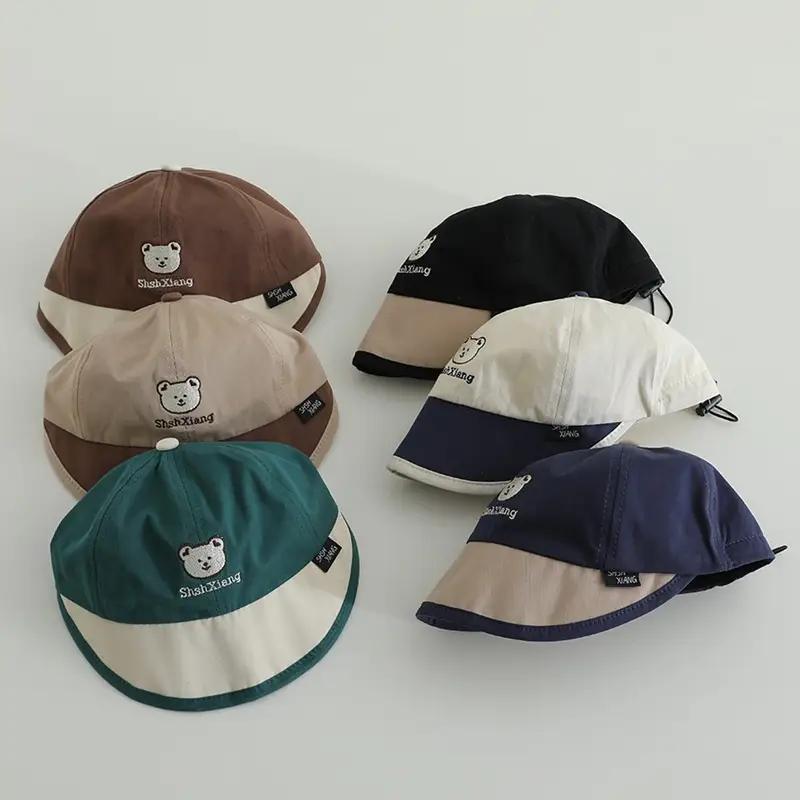 Baby Beanies Spring Autumn Bear Sun Hat Big Brim Cap - Image 14