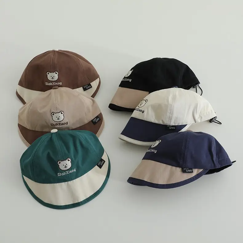Baby Beanies Spring Autumn Bear Sun Hat Big Brim Cap — feature 10