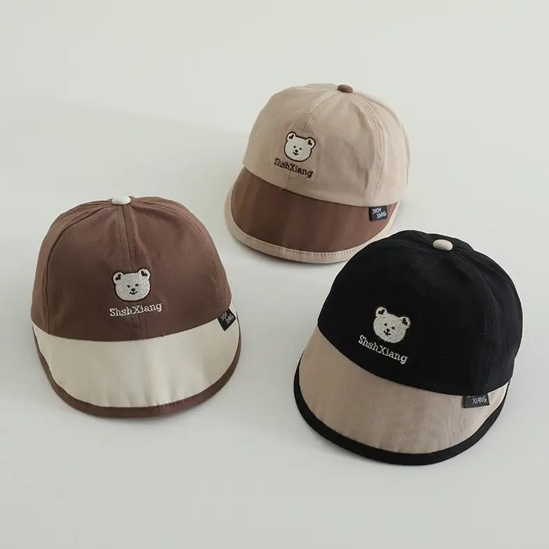 Baby Beanies Spring Autumn Bear Sun Hat Big Brim Cap — feature 11