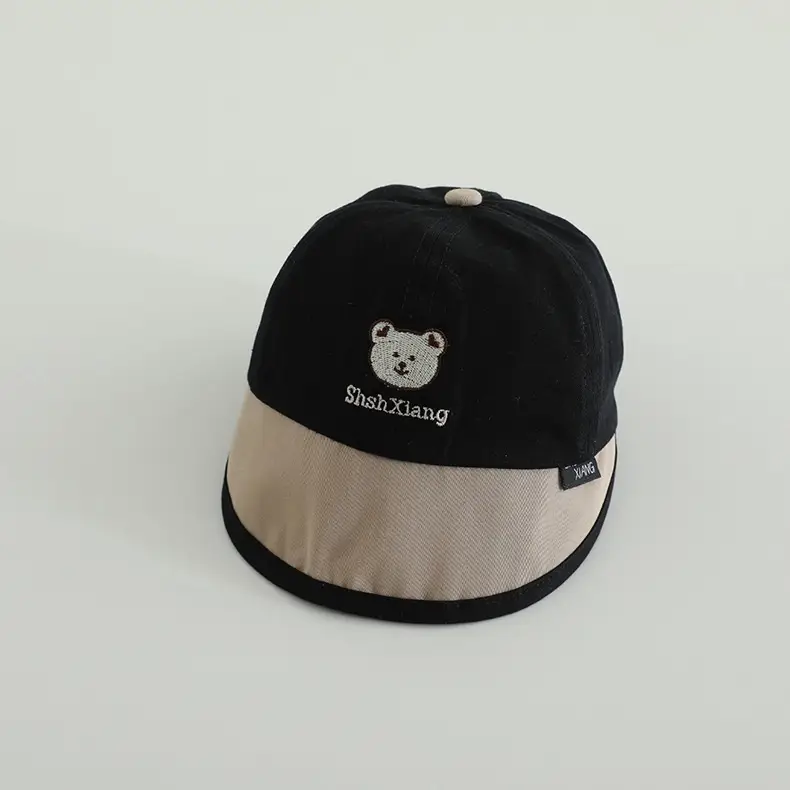 Baby Beanies Spring Autumn Bear Sun Hat Big Brim Cap - Image 3