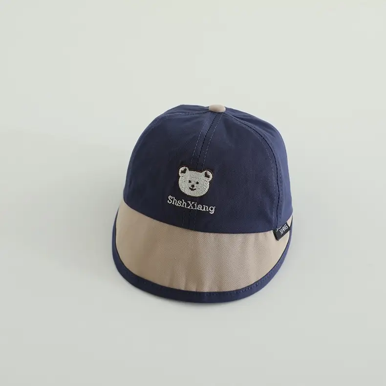 Baby Beanies Spring Autumn Bear Sun Hat Big Brim Cap - Image 5