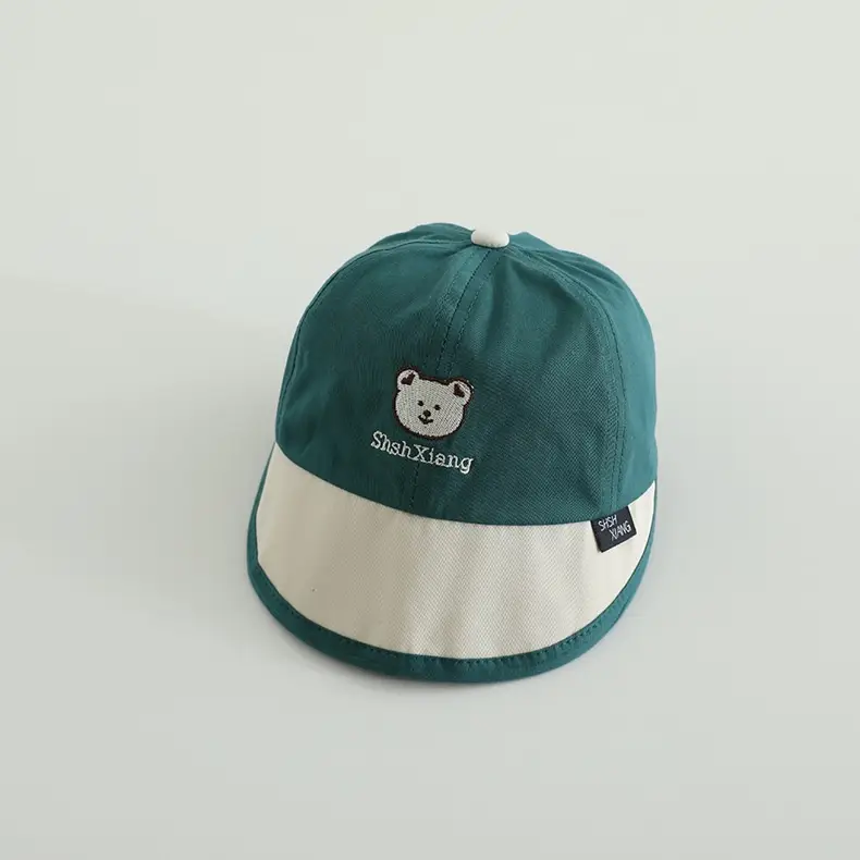 Baby Beanies Spring Autumn Bear Sun Hat Big Brim Cap - Image 6