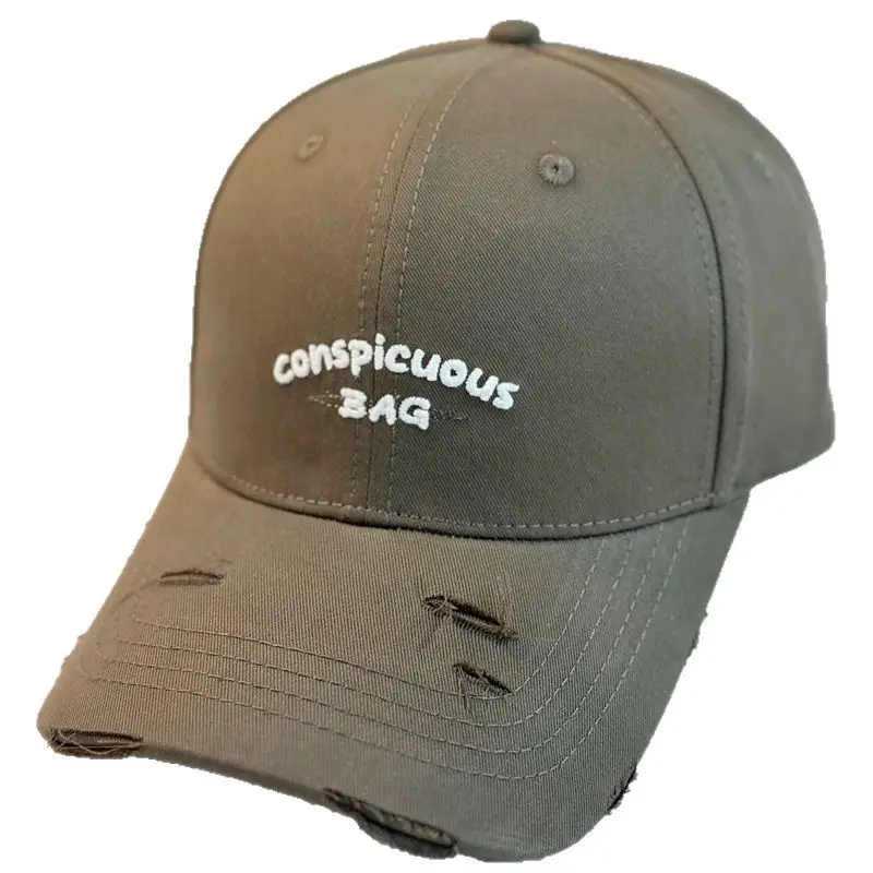 Men's Olive Green "Conspicious Bag" Cap with Hole Design - Image 12