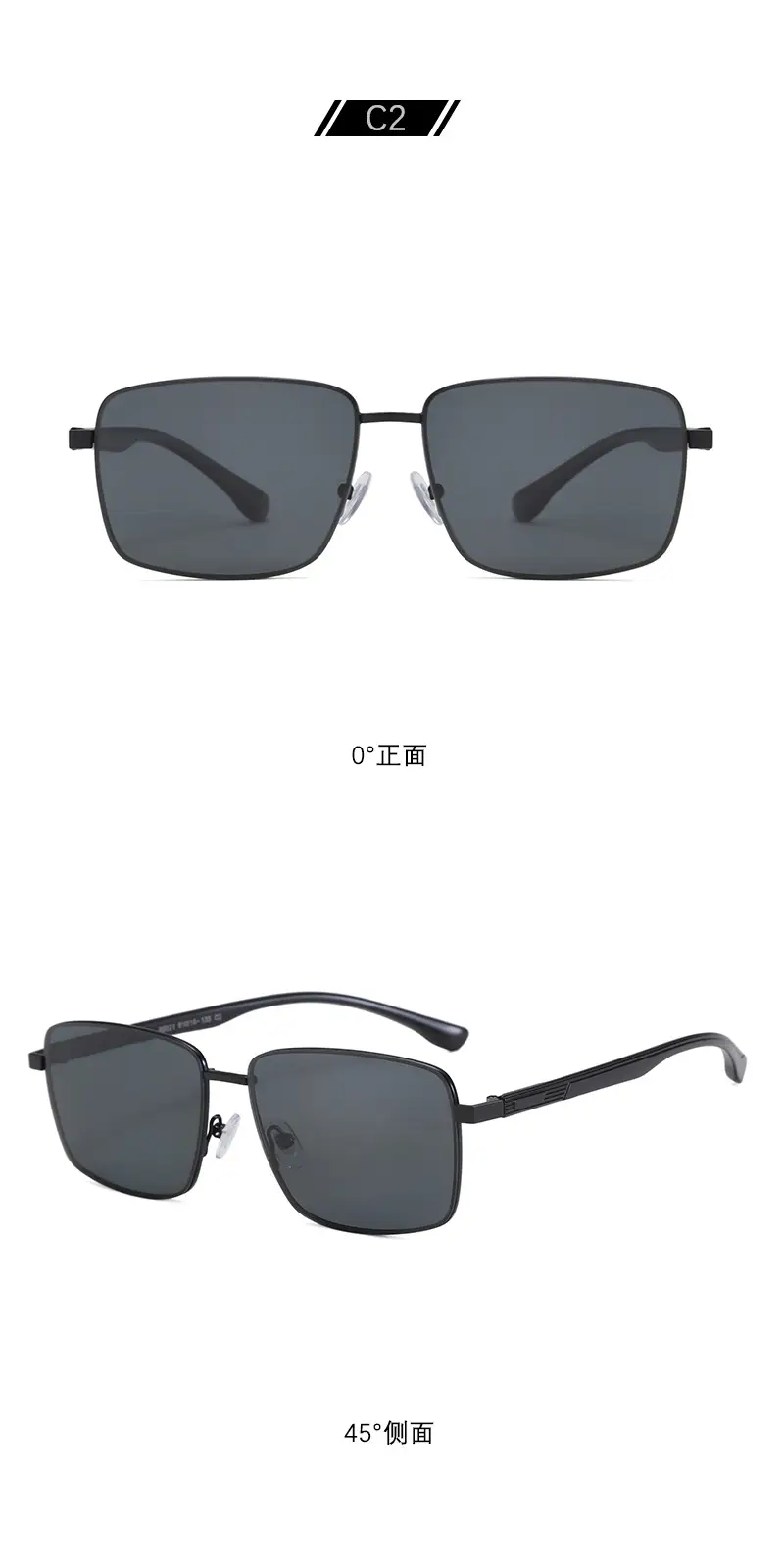 Men's Black Polarized Sunglasses Aviator Style — feature 13