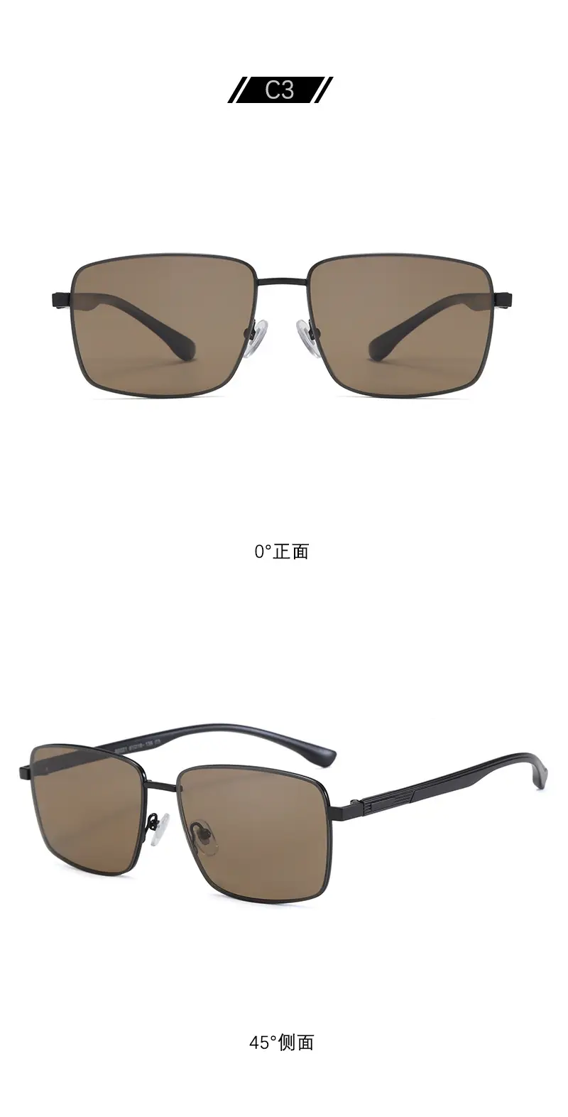 Men's Black Polarized Sunglasses Aviator Style — feature 14