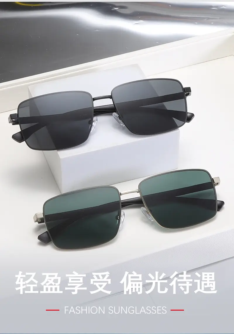 Men's Black Polarized Sunglasses Aviator Style — feature 3