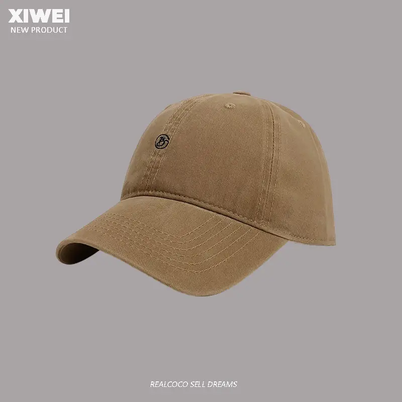 Men Tan Embroidered Baseball Cap 4 Seasons - Image 11