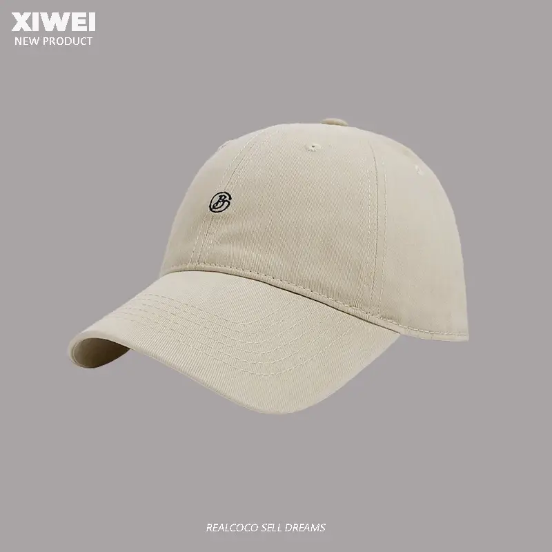 Men Tan Embroidered Baseball Cap 4 Seasons - Image 7
