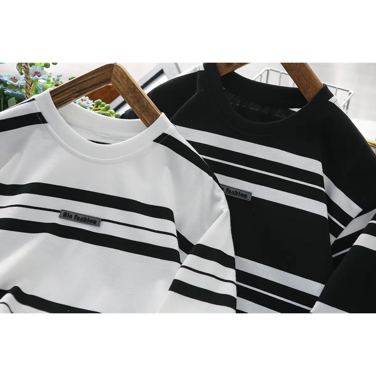 2025 Boys Long Sleeve Striped T-Shirt Medium Large - Image 4
