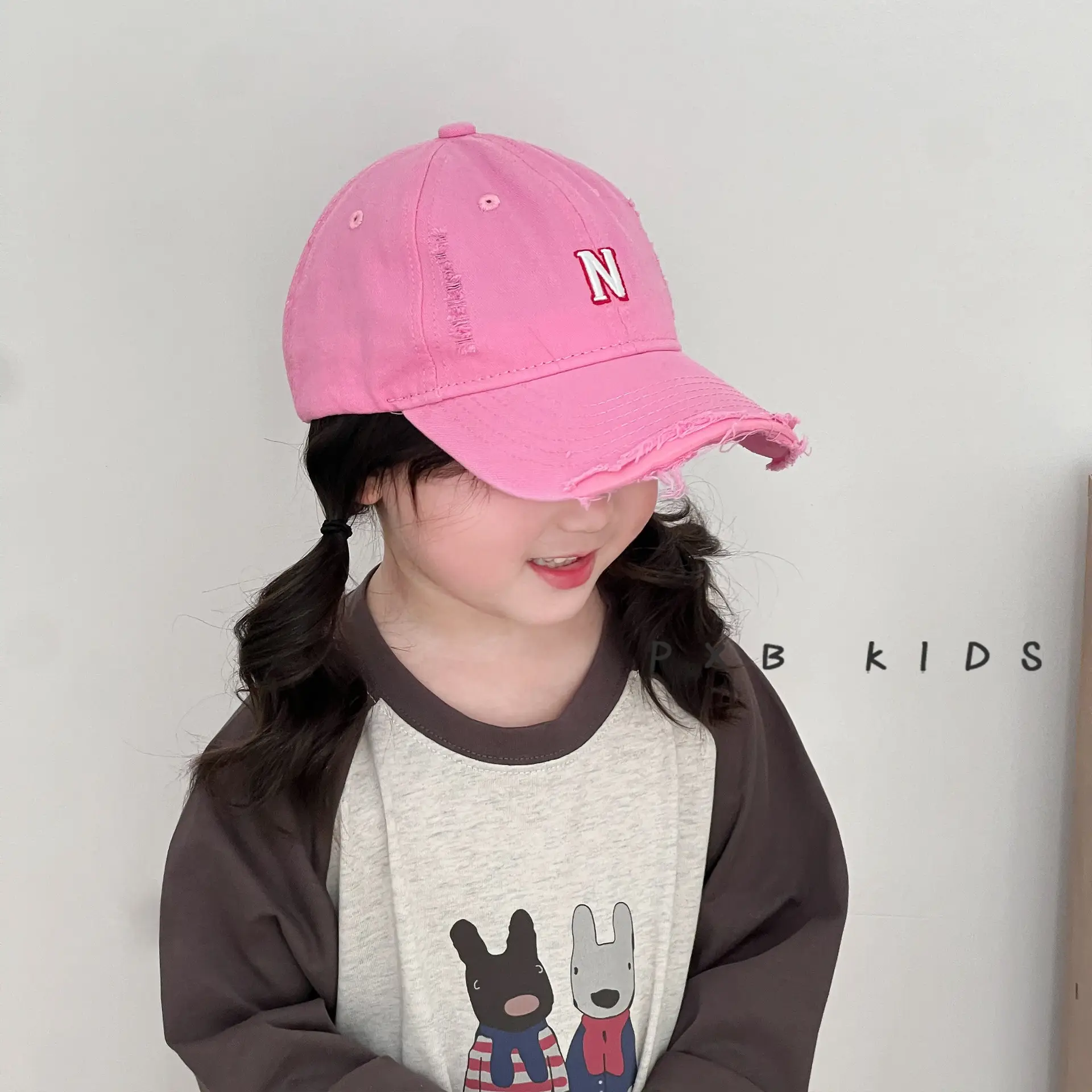 N Letter Sunscreen Cap for Boys Girls Spring Autumn - Image 12