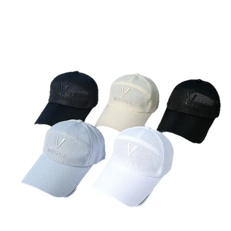 White Mesh Retractable Sun Hat with Brim - Image 10