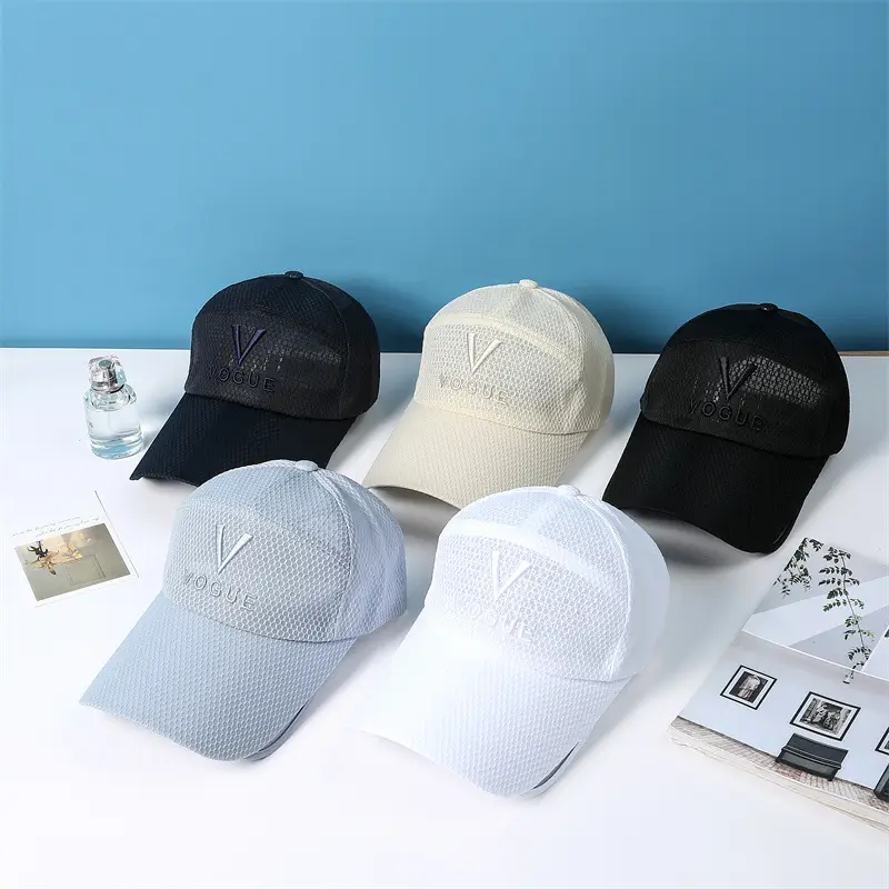 White Mesh Retractable Sun Hat with Brim — feature 1
