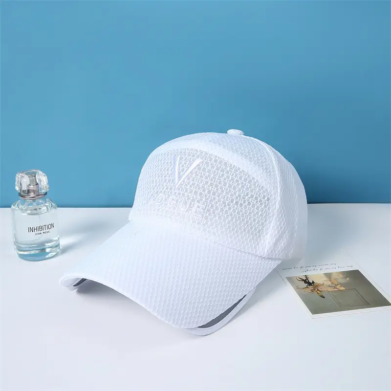 White Mesh Retractable Sun Hat with Brim — feature 10