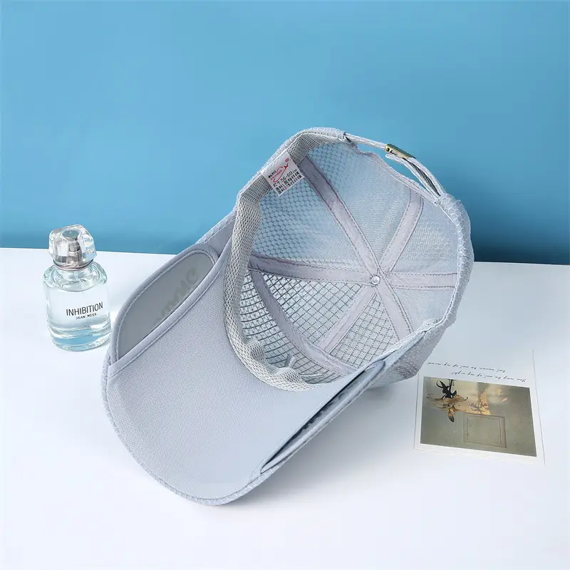 White Mesh Retractable Sun Hat with Brim — feature 16