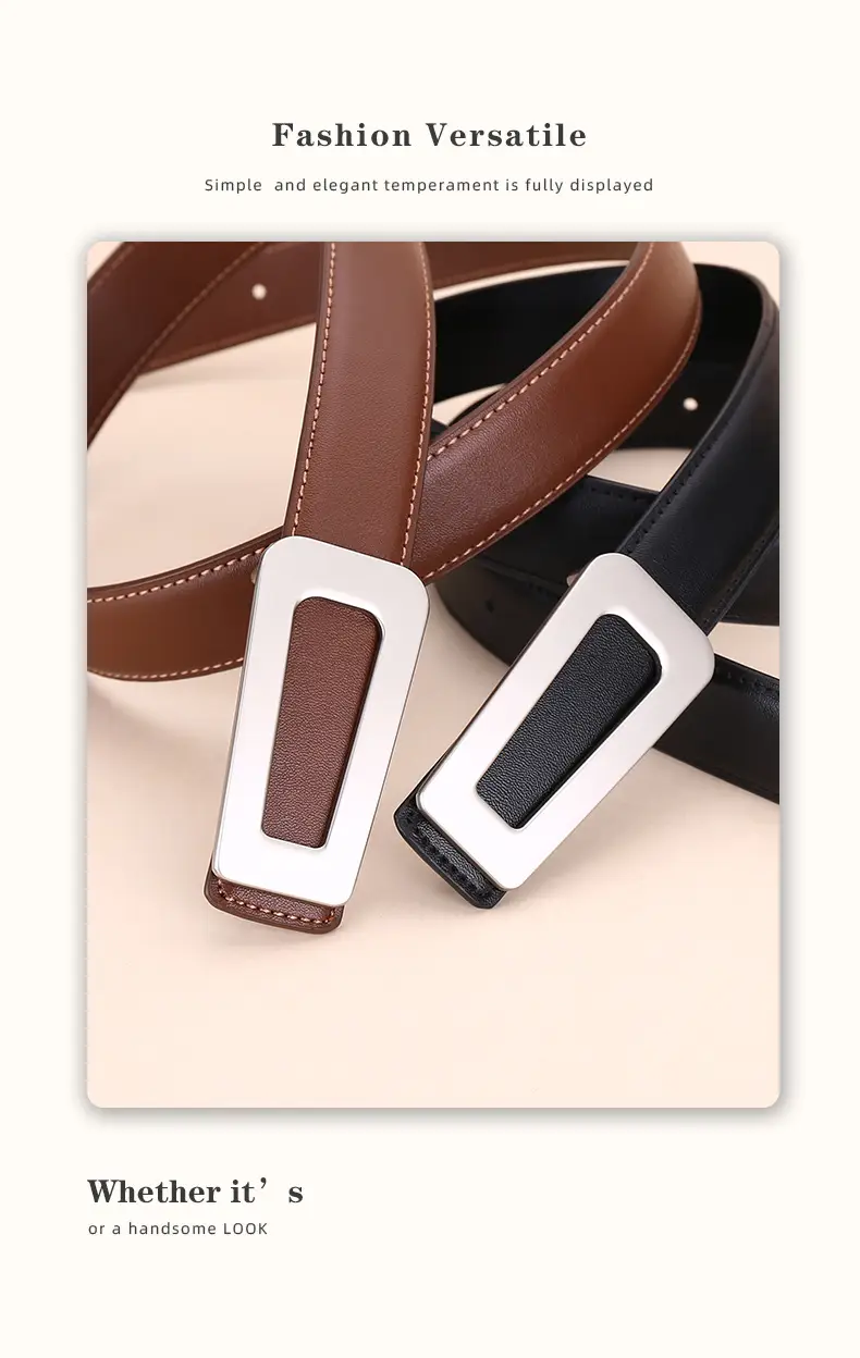 Women's Leather Belt High-End Business Suit Style — feature 16