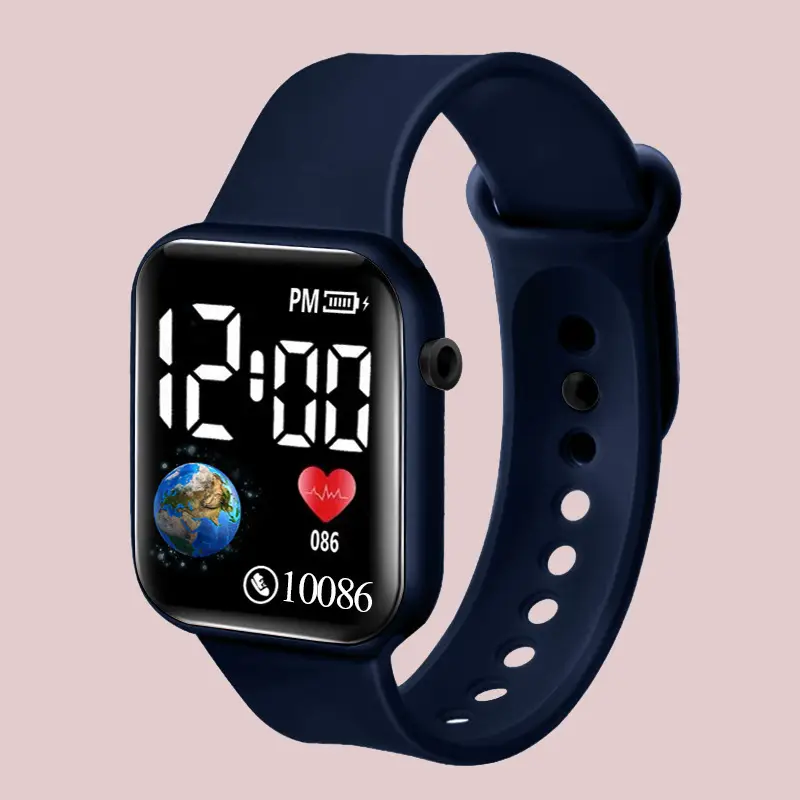LED Digital Watch with 7-inch Screen Multi Color Straps - Image 7