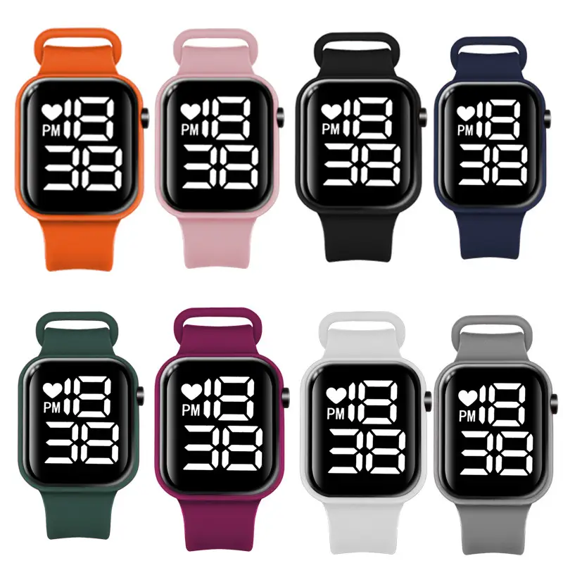 LED Digital Watch with 7-inch Screen Multi Color Straps — feature 1