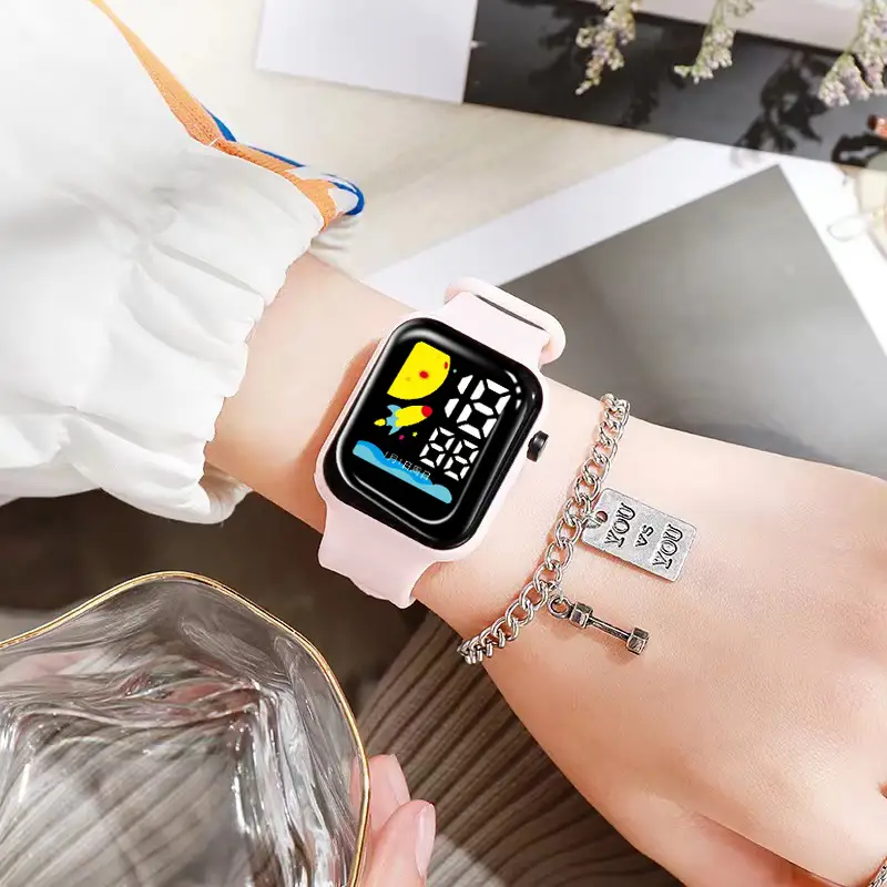 LED Digital Watch with 7-inch Screen Multi Color Straps — feature 9