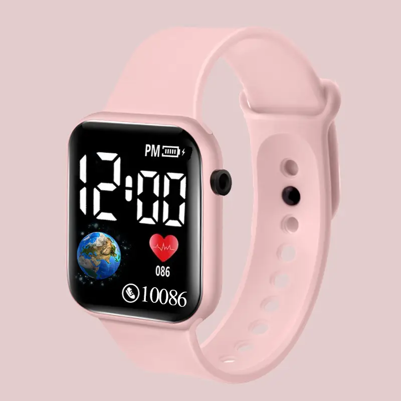 LED Digital Watch with 7-inch Screen Multi Color Straps - Image 4