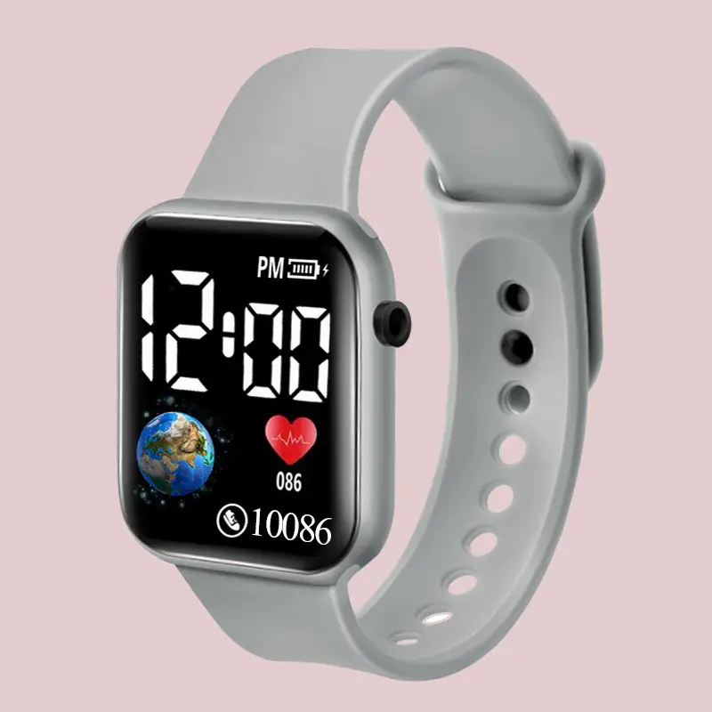 LED Digital Watch with 7-inch Screen Multi Color Straps - Image 8