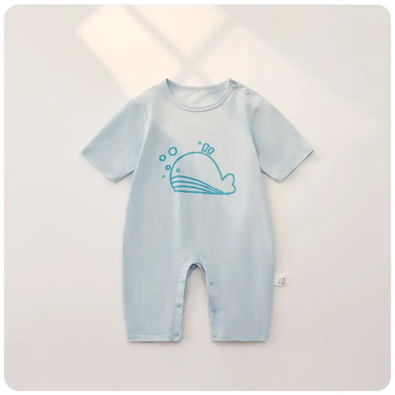 Cute Printed Baby's Cotton Pajamas Seven Point Sleeve — feature 17