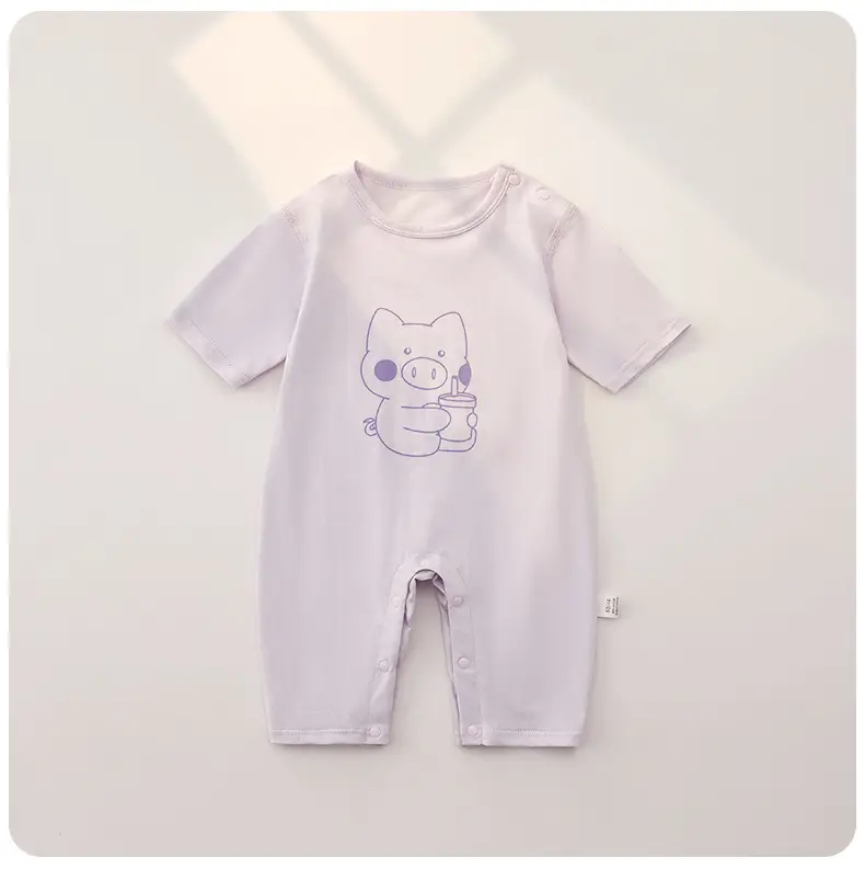 Cute Printed Baby's Cotton Pajamas Seven Point Sleeve — feature 18