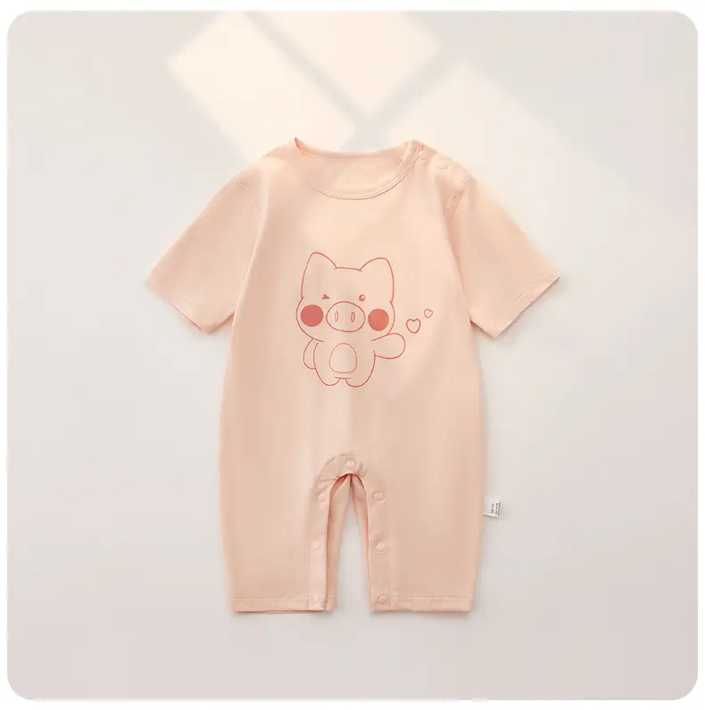 Cute Printed Baby's Cotton Pajamas Seven Point Sleeve — feature 19