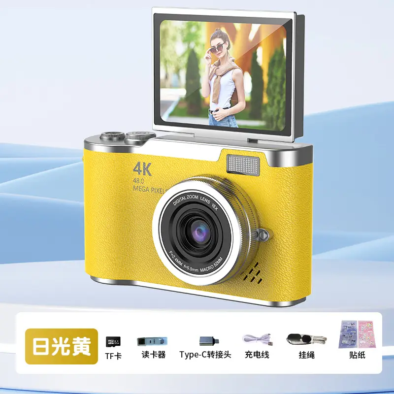 4K Digital Camera High Pixel HD Self-timer Uploadable Mobile Phone Student Travel Photography Retro ccd