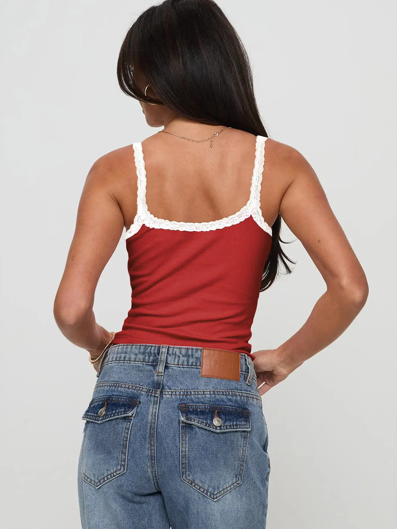 2026 Spring Summer Women's Lace Trim Top — feature 23