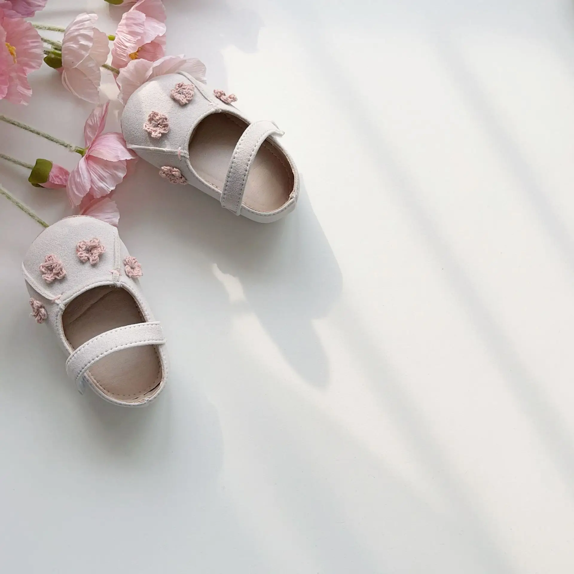 Baby Bow Shoes Brown Non-Slip Soft Sole